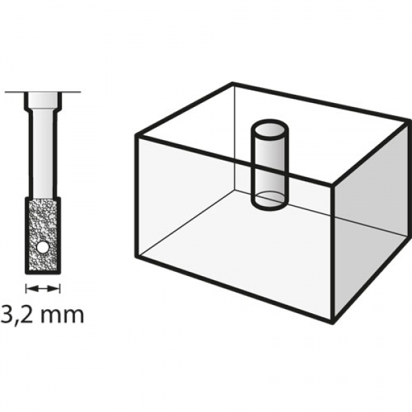 Diamant Glasbohrer Ø3,2mm